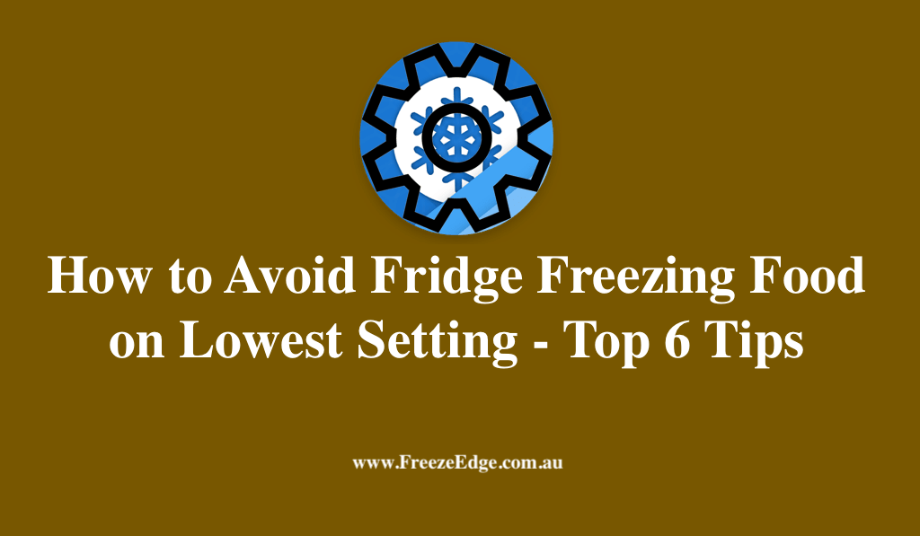 Avoid Fridge Freezing Food on Lowest Setting