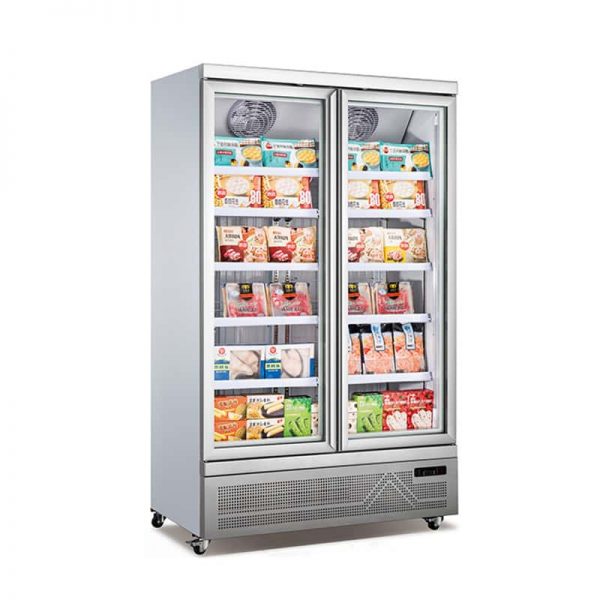 Commercial Display Double Door Freezer