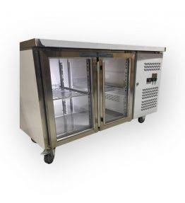 Bench Top Double Glass Door Fridge